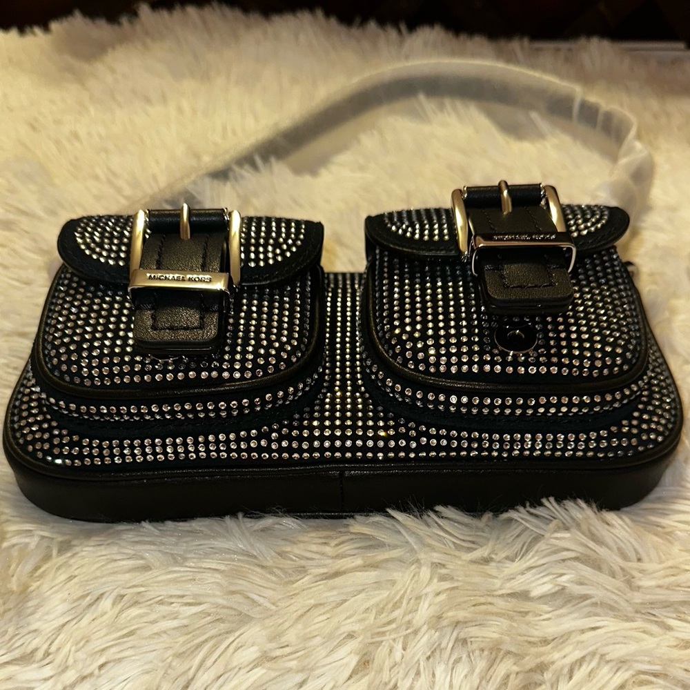 NWT Michael Kors Black sparkle Handbag - Picture 10 of 13
